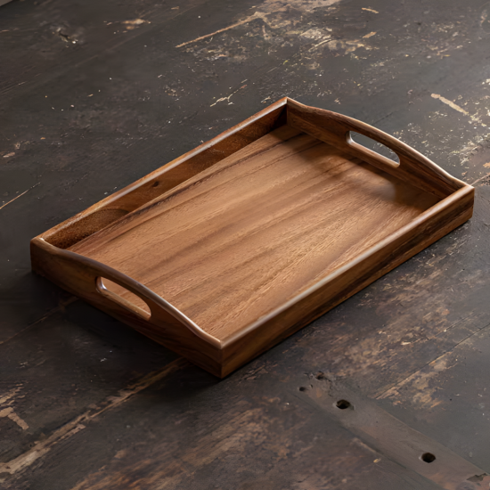 Wooden Tray Set 3 Pcs
